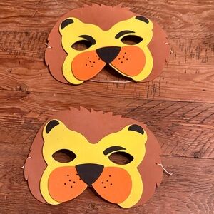 Lion Face Masks for Kids or Safari Party